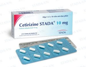6.Thuốc chống dị ứng mề đay Cetirizin Stada 10mg