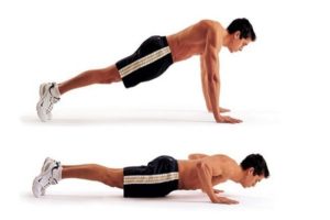 1.Bài tập gym Push Up (hít đất - chống đẩy) tăng cơ vai, cơ tay, cơ ngực