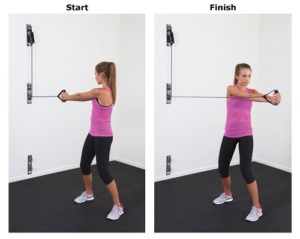 7.Tập gym tăng cân trong 1 tháng với bài tập xoay cáp Cable Core Rotation