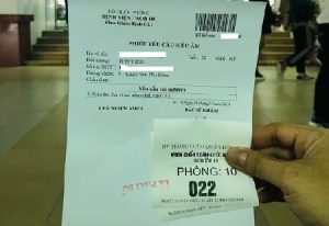 4.Đến khoa xét nghiệm máu + nước tiểu