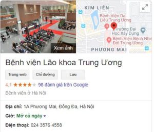 Bệnh viện lão khoa Trung ương nằm ở đâu