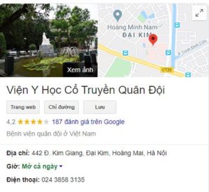 Viện Y học cổ truyền quân đội ở đâu - Thông tin liên hệ