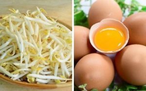Yếu sinh lý ăn giá đỗ với trứng gà