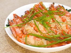 Tôm tươi hấp tỏi