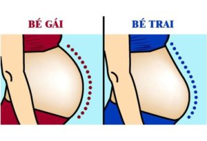 Bụng bầu thấp – dấu hiệu mang thai bé trai