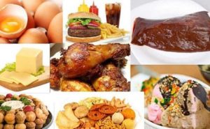 Thức ăn nhiều mỡ và cholesterol