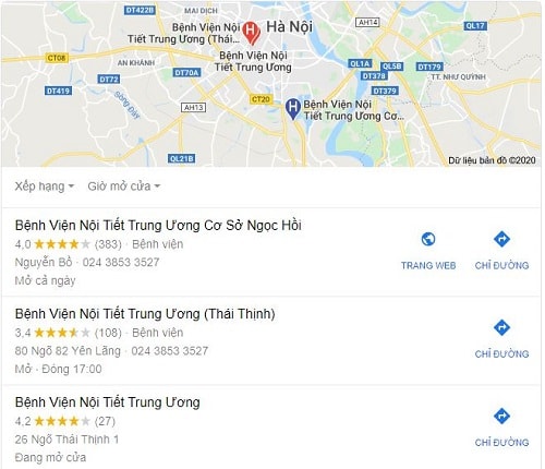Địa chỉ Bệnh viện Nội tiết Trung ương
