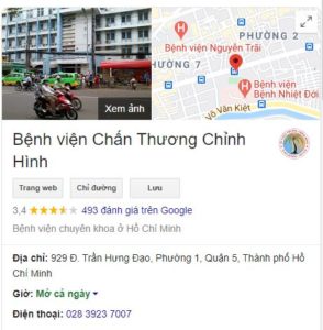Bệnh viện Chấn thương Chỉnh hình TPHCM ở đâu?