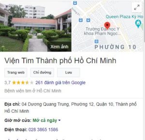 Viện tim TpHCM ở đâu?
